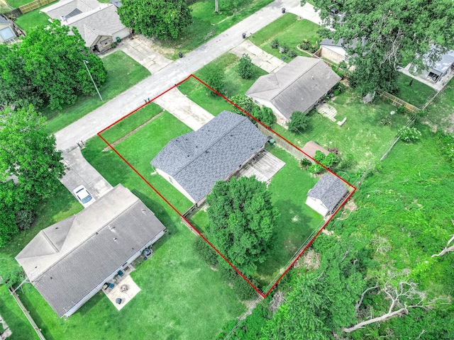 723 Pas Trl, Houston, TX 77336 - aerial view of property's location with property parcel outlined