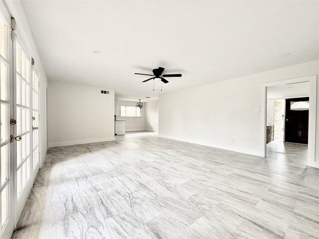 4015 Leeshire Dr, Houston, TX 77025 - empty room with ceiling fan and baseboards