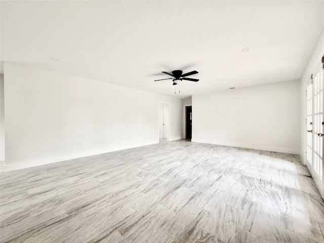 4015 Leeshire Dr, Houston, TX 77025 - unfurnished room featuring a ceiling fan and light wood-style floors