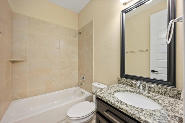 13721 Northline Lake Dr, Houston, TX 77044 - bathroom with vanity and tub / shower combination