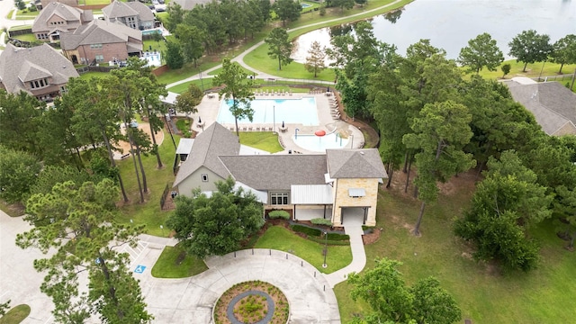 13721 Northline Lake Dr, Houston, TX 77044 - aerial view of property and surrounding area featuring a large body of water and nearby suburban area