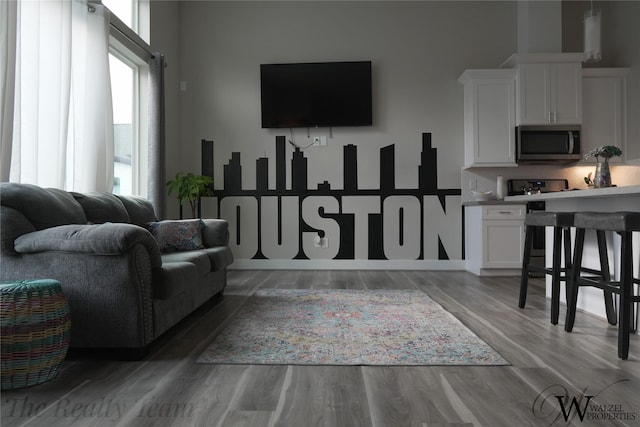 5902 Gardendale Dr Unit C, Houston, TX 77092 - living room featuring light wood finished floors