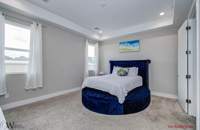 5902 Gardendale Dr Unit C, Houston, TX 77092 - carpeted bedroom featuring recessed lighting and a raised ceiling