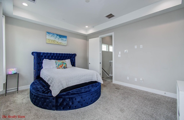 5902 Gardendale Dr Unit C, Houston, TX 77092 - bedroom with carpet floors, recessed lighting, and a raised ceiling