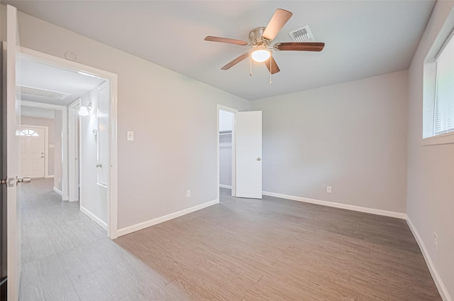 3602 Castledale Dr, Houston, TX 77093 - empty room with wood finished floors and a ceiling fan
