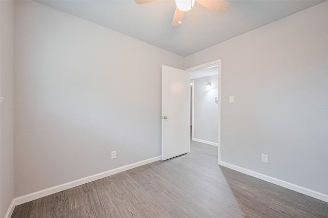 3602 Castledale Dr, Houston, TX 77093 - spare room with wood finished floors and ceiling fan