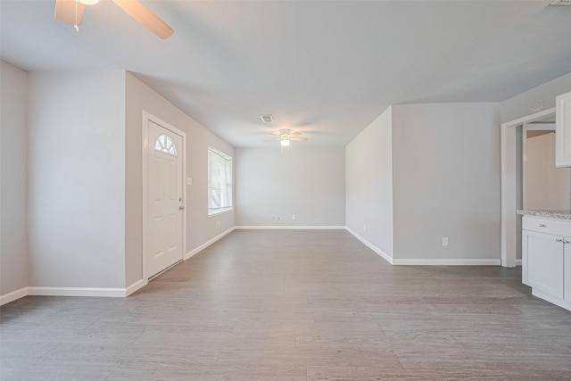 3602 Castledale Dr, Houston, TX 77093 - unfurnished room featuring a ceiling fan and light wood finished floors