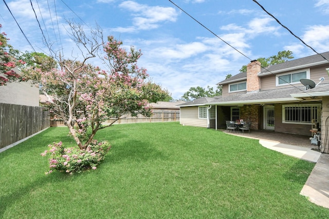 346 Ballantrae Ln, Houston, TX 77015 - fenced backyard featuring a patio