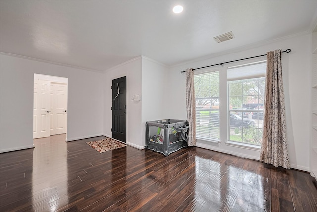 14212 Rocky Briar Ln, Rosharon, TX 77583 - empty room with ornamental molding and wood finished floors