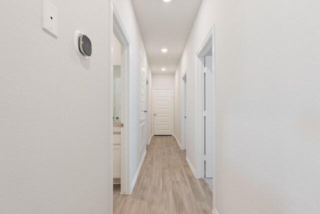 5827 Fresh View Ct, Katy, TX 77493 - corridor featuring light wood-style flooring and recessed lighting