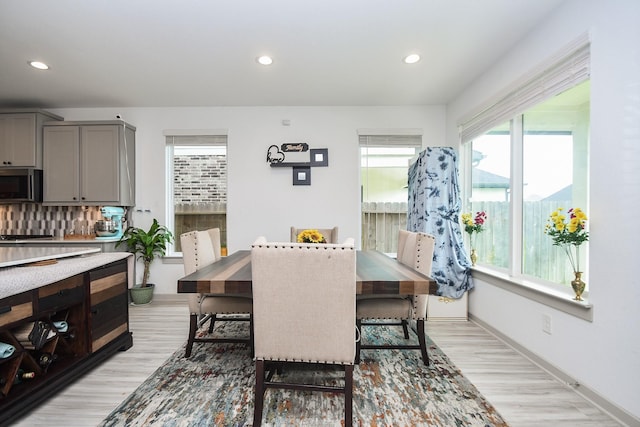 3819 Ethan Park Ct, Katy, TX 77494 - dining room with light wood-type flooring and recessed lighting