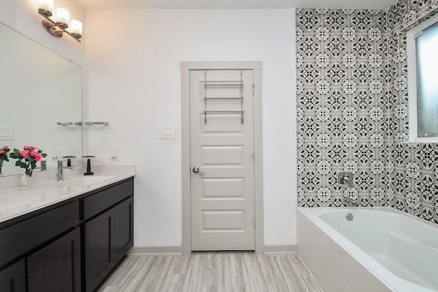 3819 Ethan Park Ct, Katy, TX 77494 - bathroom with double vanity and shower / bathtub combination