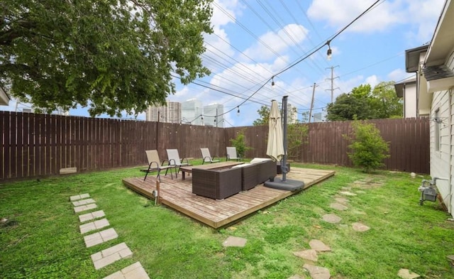 3818 Childress St, Houston, TX 77005 - fenced backyard with a deck
