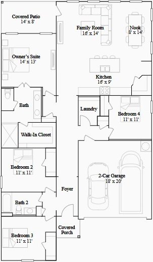 1203 Garrett Sudhendrio Dr, Crosby, TX 77532 - view of property floor plan