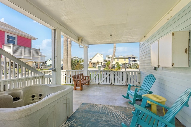22123 Yoakum Dr, Galveston, TX 77554 - deck with a residential view