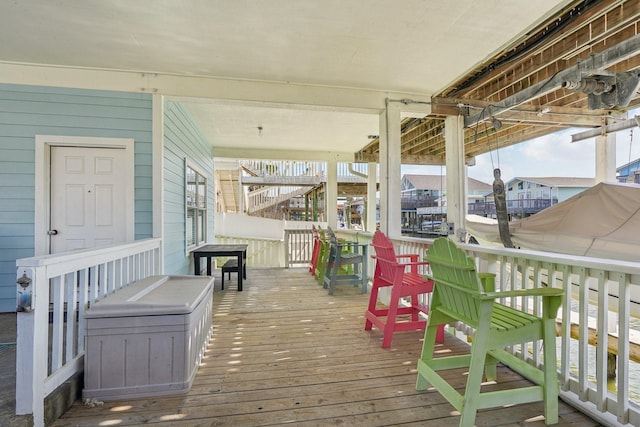 22123 Yoakum Dr, Galveston, TX 77554 - view of wooden terrace