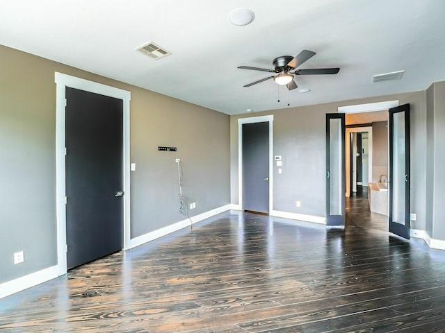 3419 Gillespie St, Houston, TX 77020 - unfurnished room with wood finished floors and a ceiling fan