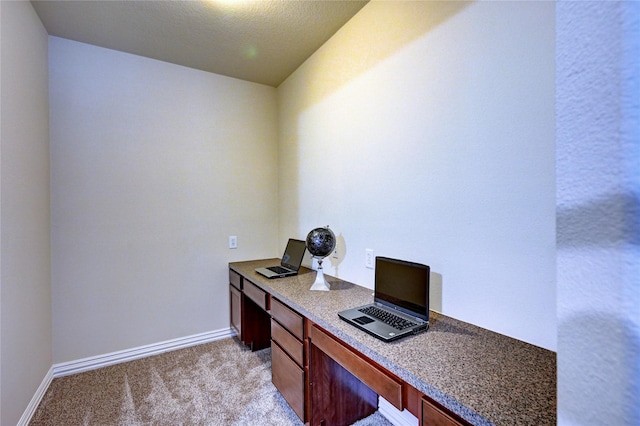 30 N Scribewood Cir, The Woodlands, TX 77382 - office area featuring light carpet and baseboards