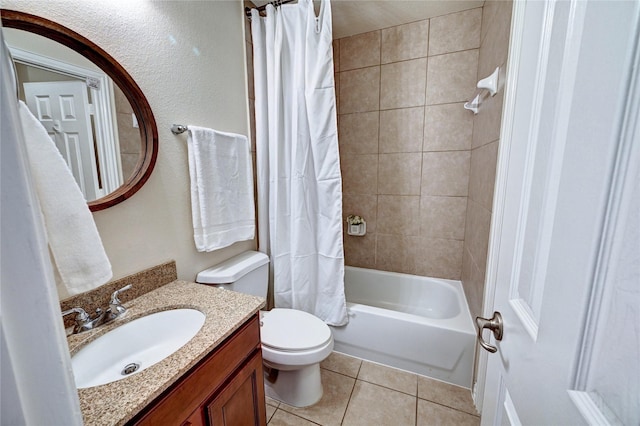 30 N Scribewood Cir, The Woodlands, TX 77382 - bathroom featuring vanity, shower / bath combo, and tile patterned floors