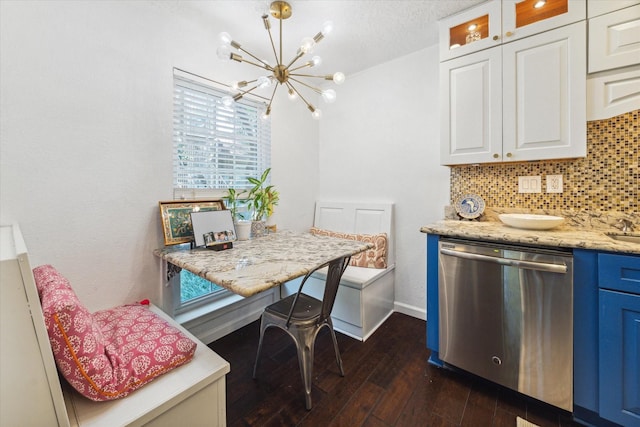 1880 White Oak Dr Unit 159, Houston, TX 77009 - dining room with a chandelier and dark wood-style floors