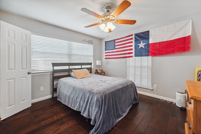 1880 White Oak Dr Unit 159, Houston, TX 77009 - bedroom featuring hardwood / wood-style floors and ceiling fan
