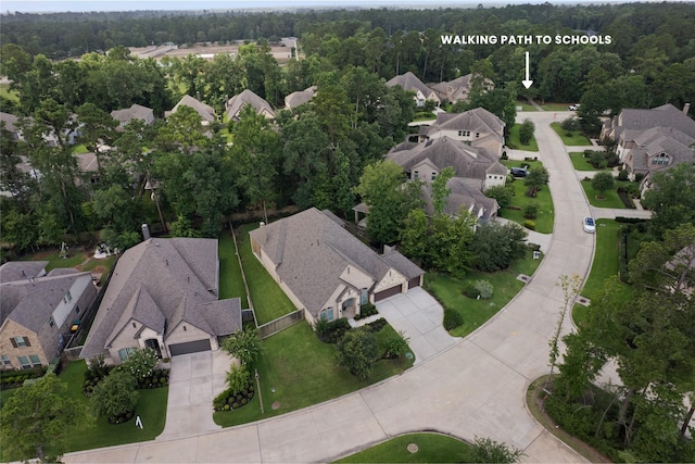 131 Evening Tide Ct, Conroe, TX 77318 - aerial view of property and surrounding area with nearby suburban area