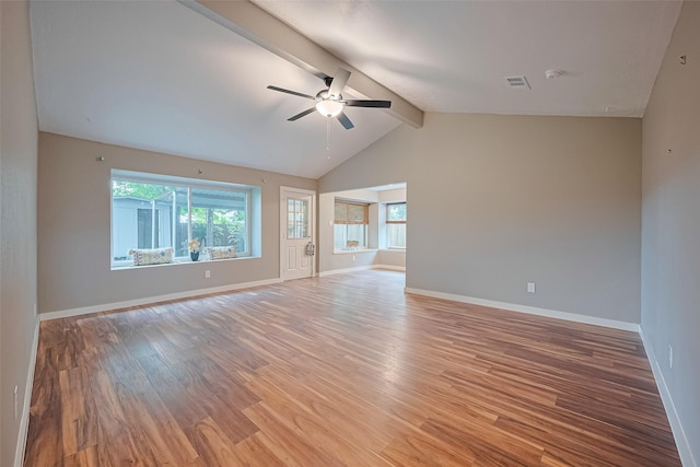 5130 Porter Ridge Dr, Houston, TX 77053 - unfurnished room featuring light wood-style flooring, ceiling fan, and plenty of natural light