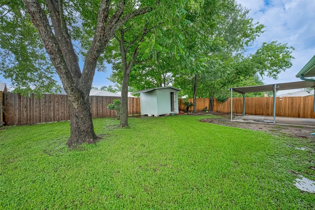 5130 Porter Ridge Dr, Houston, TX 77053 - fenced backyard featuring a shed and a patio area
