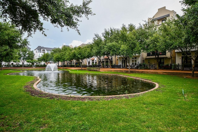 10924 Wrenwood Park, Houston, TX 77043 - view of home's community featuring a water view, a lawn, and a residential view
