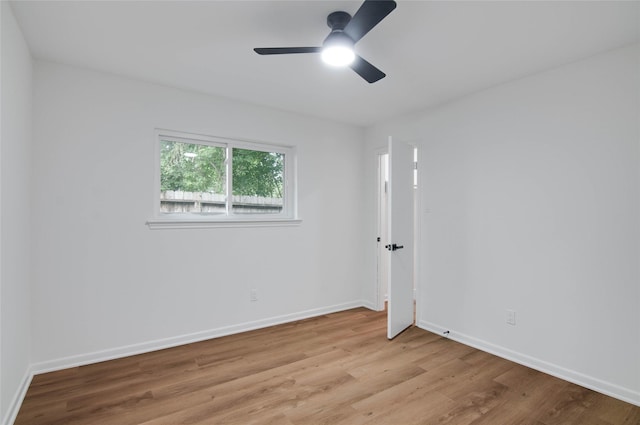 12706 Westleigh Dr, Houston, TX 77077 - spare room featuring a ceiling fan and light wood-style flooring