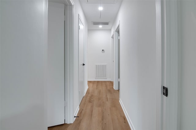 12706 Westleigh Dr, Houston, TX 77077 - hall featuring attic access and light wood finished floors