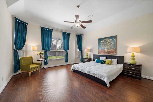 3822 Moreland Branch Ln, Katy, TX 77493 - bedroom featuring hardwood / wood-style floors and ceiling fan