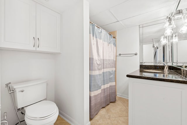 3350 Mccue Rd Unit 1901, Houston, TX 77056 - full bathroom featuring vanity, tile patterned floors, and a shower with shower curtain