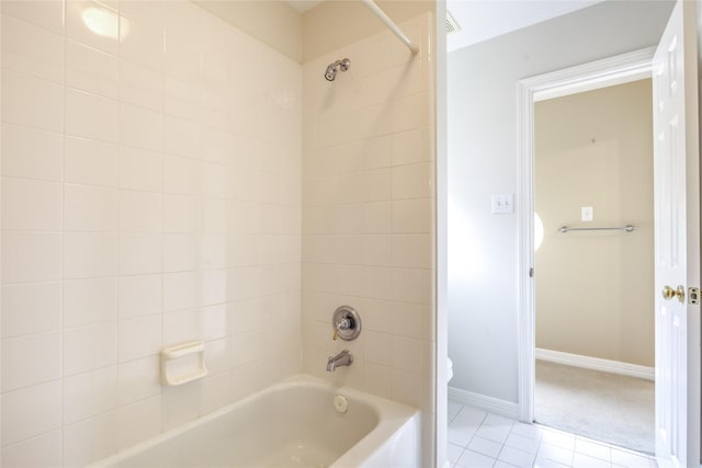 3718 W Pine Brook Way, Houston, TX 77059 - bathroom featuring bathtub / shower combination and tile patterned floors