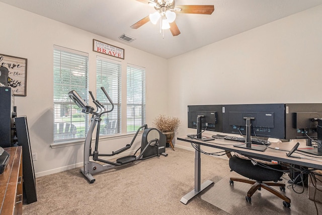 30110 Saw Oaks, Magnolia, TX 77355 - office featuring carpet floors, healthy amount of natural light, and ceiling fan