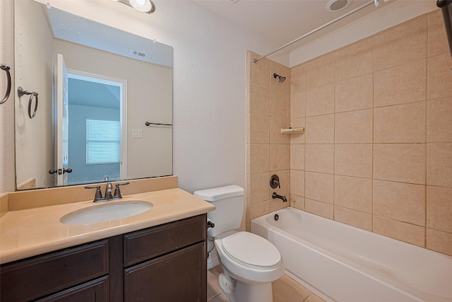 19339 Oxford Haven Dr, Cypress, TX 77433 - full bath with vanity, tub / shower combination, and tile patterned floors