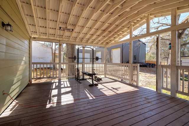 610 S Railroad Ave, Shepherd, TX 77371 - unfurnished sunroom featuring lofted ceiling and healthy amount of natural light