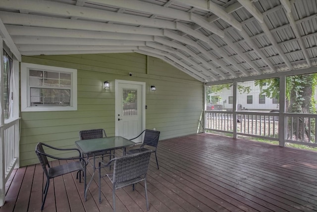610 S Railroad Ave, Shepherd, TX 77371 - deck featuring outdoor dining area