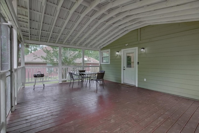610 S Railroad Ave, Shepherd, TX 77371 - sunroom featuring lofted ceiling