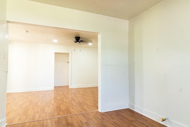 4918 Leffingwell St, Houston, TX 77026 - unfurnished room with wood finished floors and ceiling fan