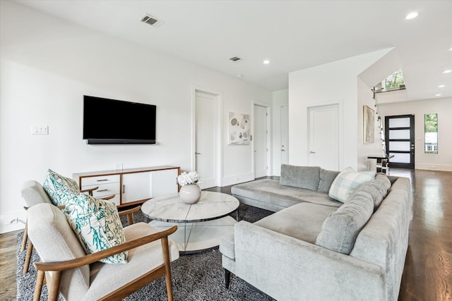 1010 Waltway Dr, Houston, TX 77008 - living area with wood finished floors and recessed lighting