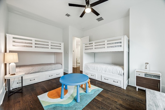 1010 Waltway Dr, Houston, TX 77008 - bedroom with wood finished floors and ceiling fan