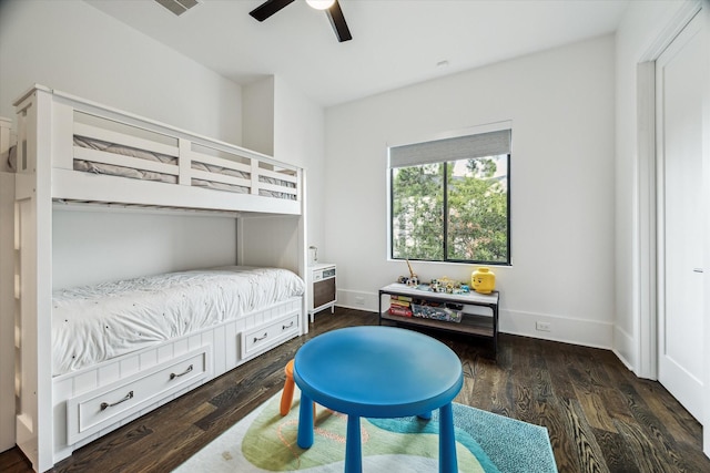 1010 Waltway Dr, Houston, TX 77008 - bedroom featuring ceiling fan and wood finished floors