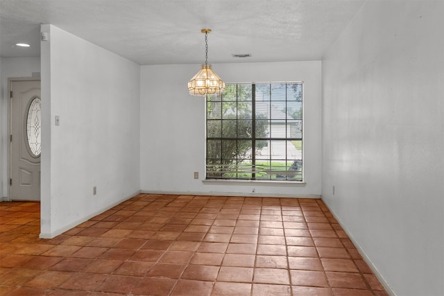 14202 Double Pine Dr, Houston, TX 77015 - unfurnished dining area with a chandelier and baseboards