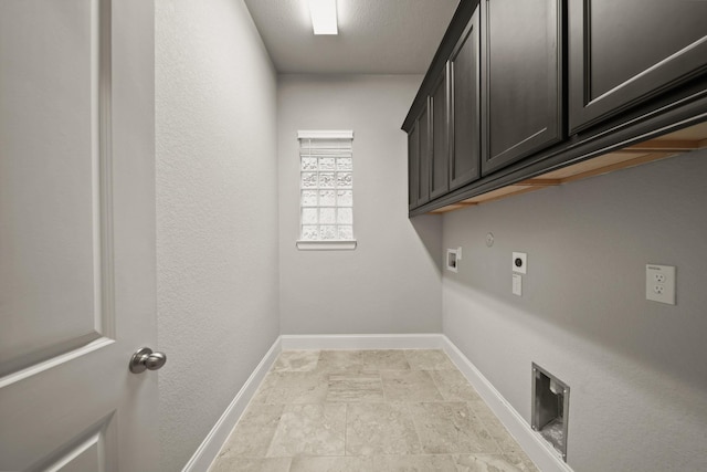 10519 Lantana Pass, Missouri City, TX 77459 - washroom with electric dryer hookup, cabinet space, and washer hookup