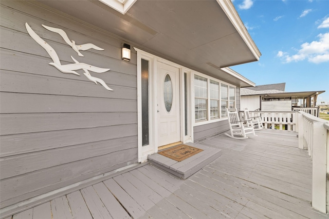610 Seashell Dr, Freeport, TX 77541 - view of wooden terrace