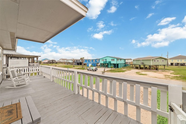 610 Seashell Dr, Freeport, TX 77541 - wooden deck with a residential view