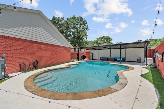 706 Geronimo Ct, Katy, TX 77450 - view of pool featuring a fenced backyard and a patio area