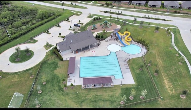 3430 Harper Meadow Ln, Missouri City, TX 77459 - aerial overview of property's location featuring a pool