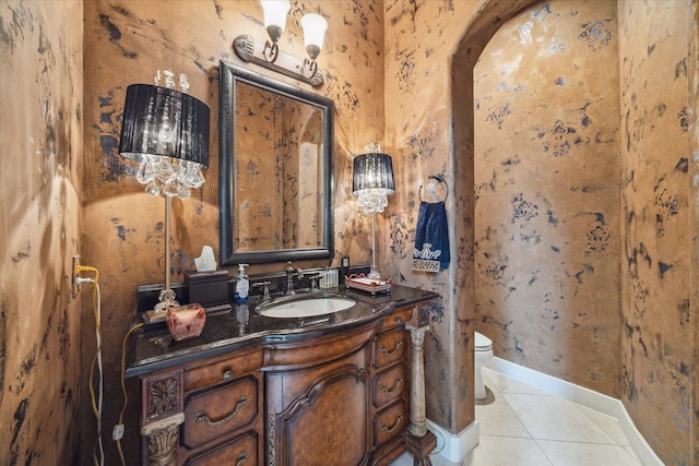 3319 Bridgeberry Ln, Houston, TX 77082 - bathroom with vanity and tile patterned floors